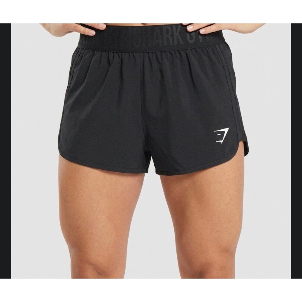 Gymshark Training Sprint Shorts Black Womens Small Athletic Running GUC
